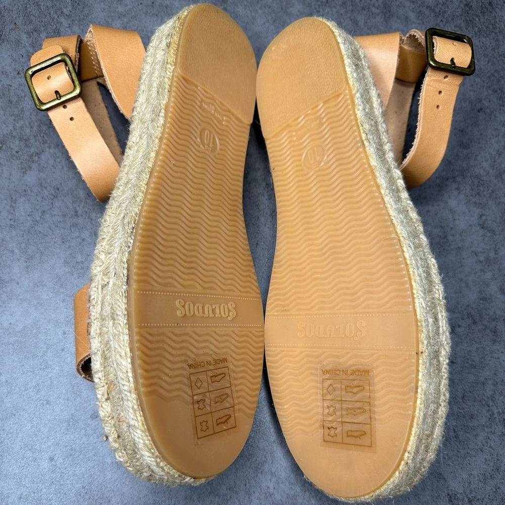 Soludos Cadiz Anthropologie Tan Espadrille Sandals - Picture 4 of 6